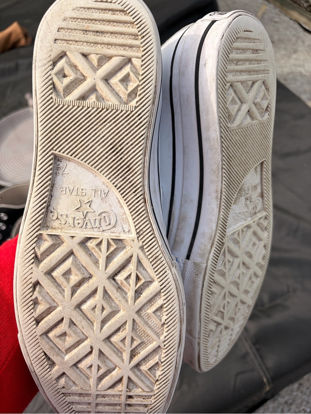Converse White High-Top white leather Sneakers size 9 1/2 women - Picture 6 of 7